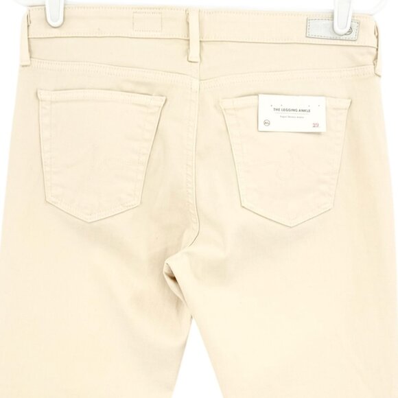 $188.00 Adriano Goldschmied Womens Beige Stretch Super Skinny Ankle Leggings 29R - Picture 4 of 12